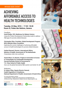 Poster - Achieving Affordable Access to Health Technologies